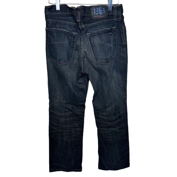 Y2K GAP 1969 Crosshatch Denim Pants Straight Fit Men’s size 29x30 - Picture 2 of 8